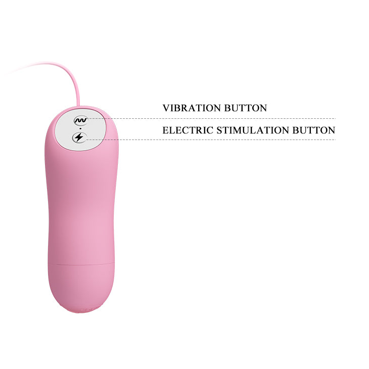 Pink Romantic Wave Vibrating nipple clamps with Electro stimulation - image 6