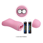 Pink Romantic Wave Vibrating nipple clamps with Electro stimulation
