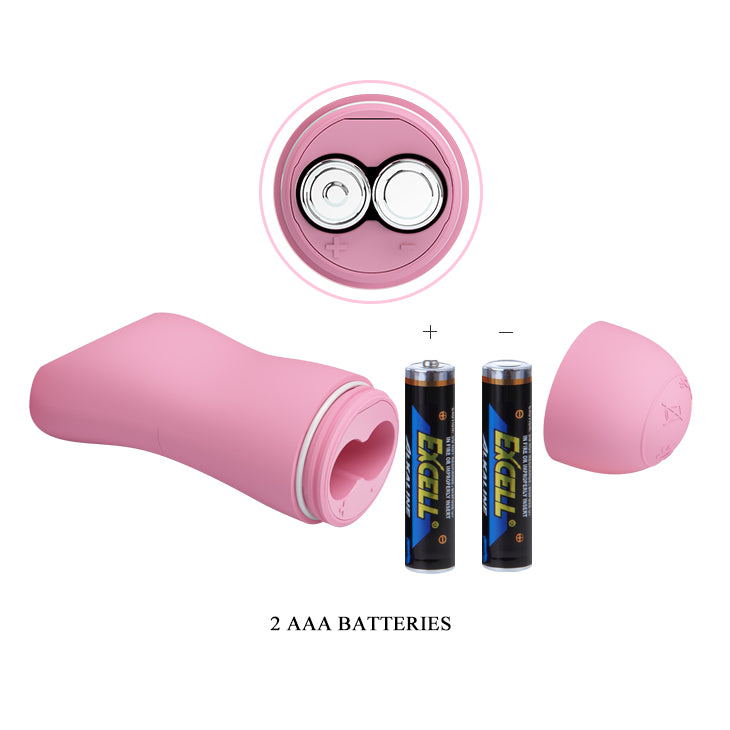 Pink Romantic Wave Vibrating nipple clamps with Electro stimulation