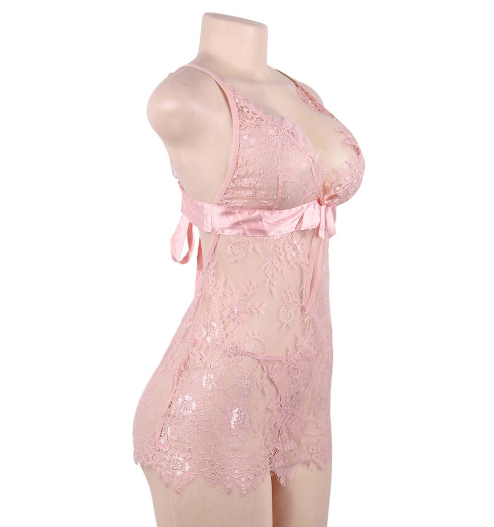 Please Me Pink Babydoll with String - image 7