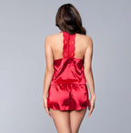 Plus Size Jasmine Satin Cami and Short Red