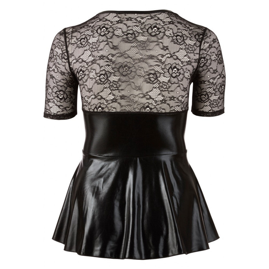 Plus Size Wetlook Dress with Lace Insert - image 3