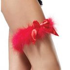Red Marabou Garter - image 2