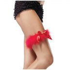 Red Marabou Garter