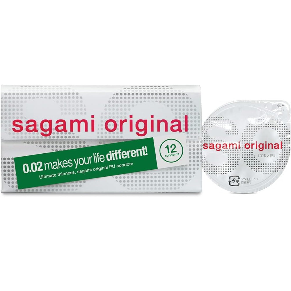Sagami 0.02 Ultra thin latex-free Polyurethane condoms 12 pack