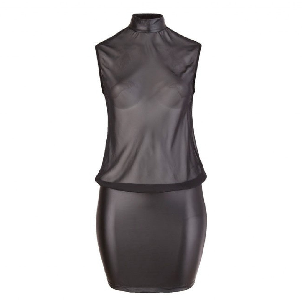 Sleeveless Transparent Plus Size Mini Dress Κύρια εικόνα προϊόντος