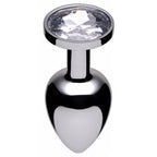 Stainless steel Jewel Butt plug White diamond Medium size - image 2
