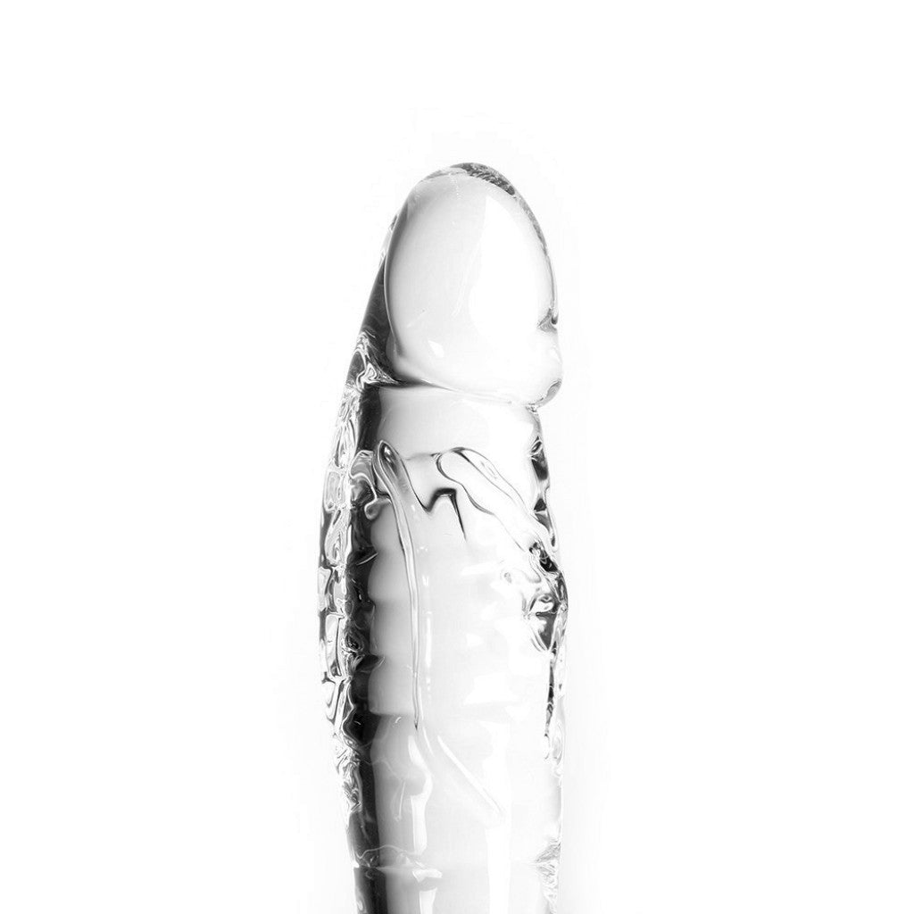 Thin clear glass dildo Penis 15cm