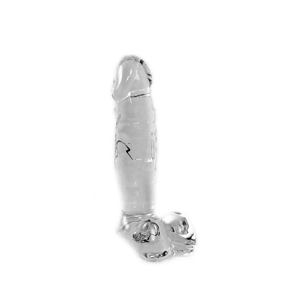 Thin clear glass dildo Penis 15cm