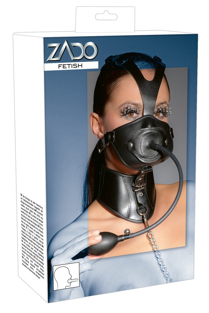 ZADO Leather Head Mask and Gag