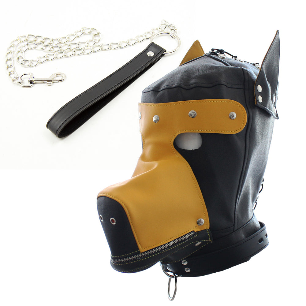 Bad puppy mask hood with zipper Black-Beige - image 6