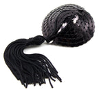 Black Heart Burlesque Sequin Nipple Black Tassels - image 3