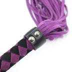 Bondage Spanking Nubuck leather flogger Purple Black 38 cm - image 5