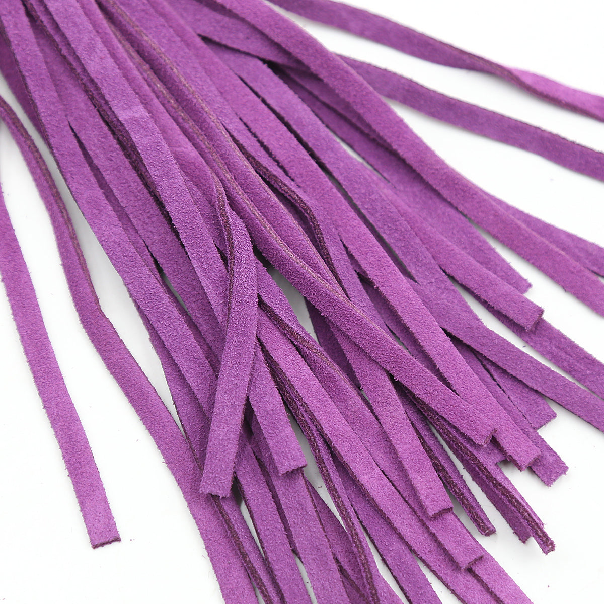 Bondage Spanking Nubuck leather flogger Purple Black 38 cm - image 3