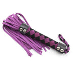 Bondage Spanking Nubuck leather flogger Purple Black 38 cm - image 4