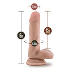 DR SKIN Plus Posable dildo with balls Vanilla 15 x 3 cm - image 4