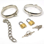 EXTRA LARGE Metal Wrisat and Ankle Cuffs 9.2 X 7.3cm - image 3