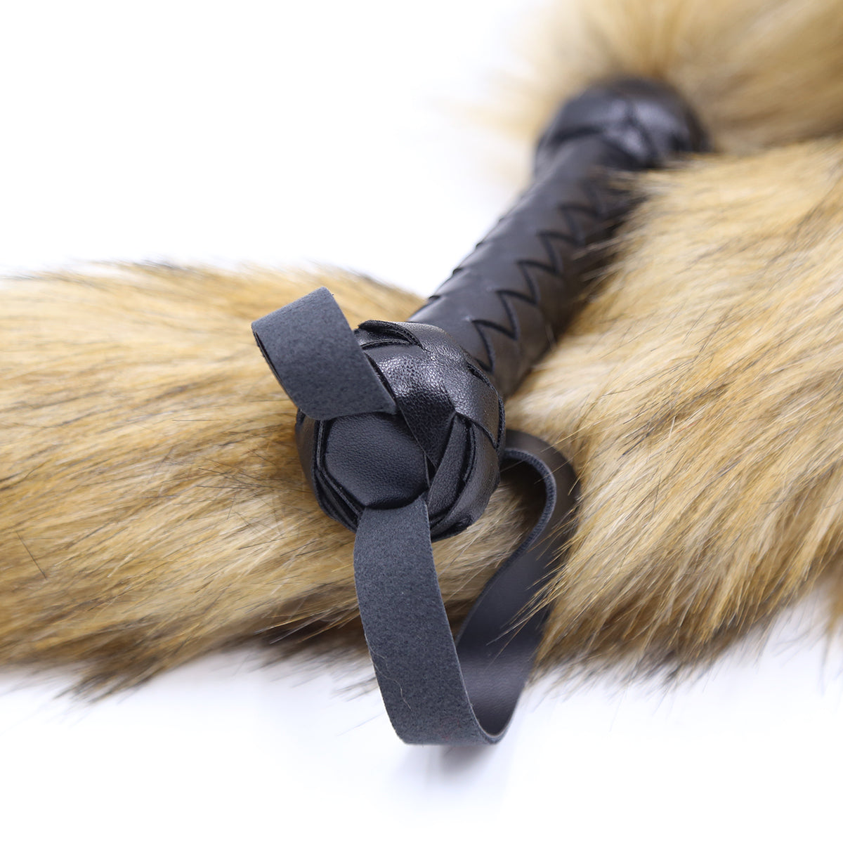 Fur Fox Tail Sensual flogger whip 60 cm - image 3