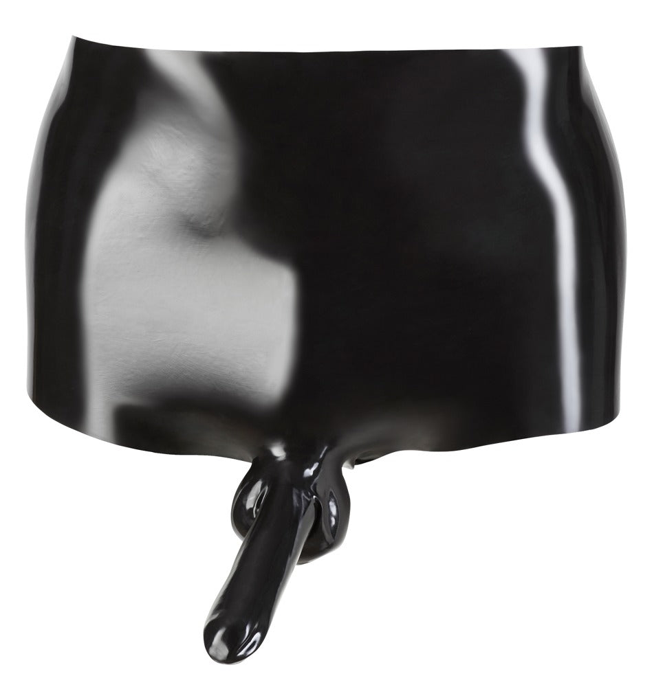 Latex Men's Boxer Briefs with Penis Sleeve