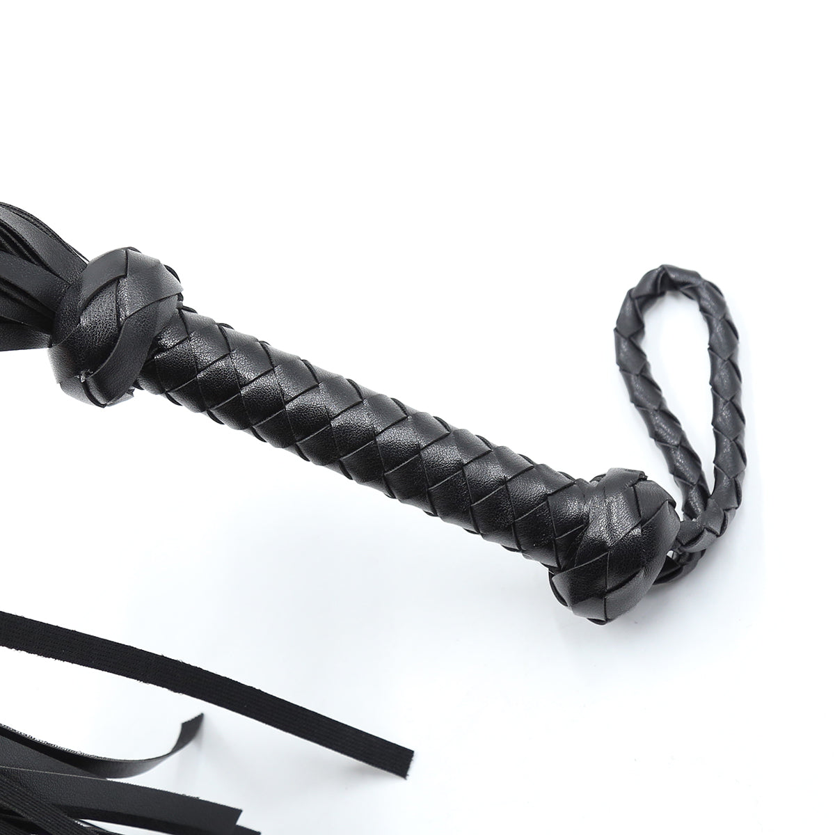 Masters Black BDSM Flogger Whip 49 cm - image 4