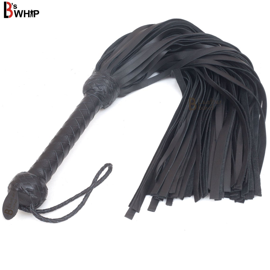 Masters Black BDSM Flogger Whip 49 cm - image 5