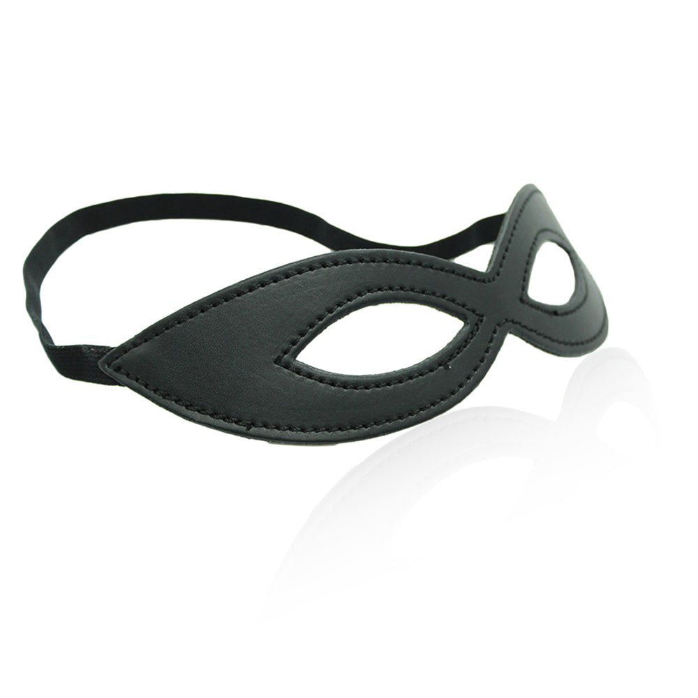 Mini Zorro black leather eye mask O/S - image 3