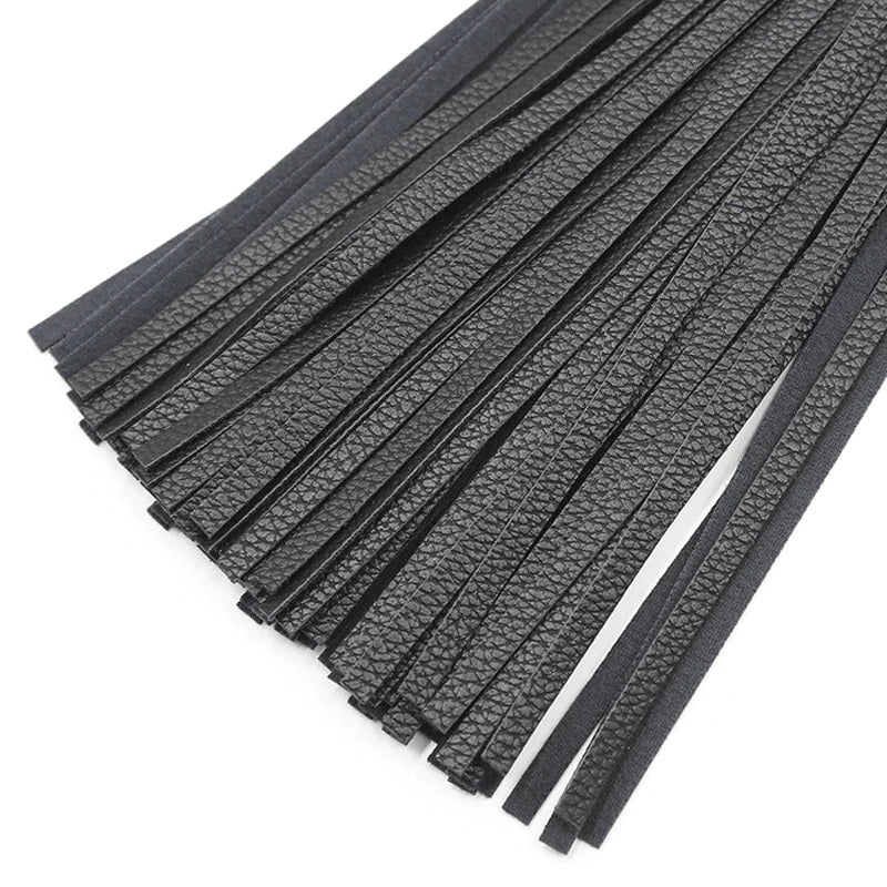 Naughty Toys 80 tails black Leather Flogger Whip 42 cm - image 3