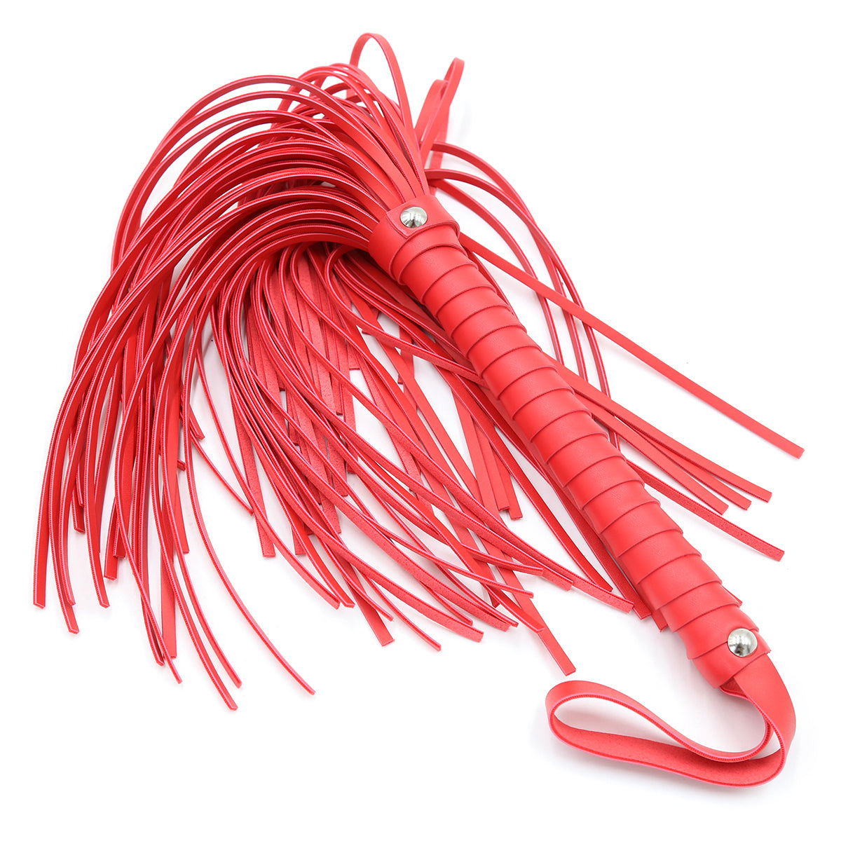 Naughty Toys 80 tails RED Leather Flogger Whip 42 cm - image 2
