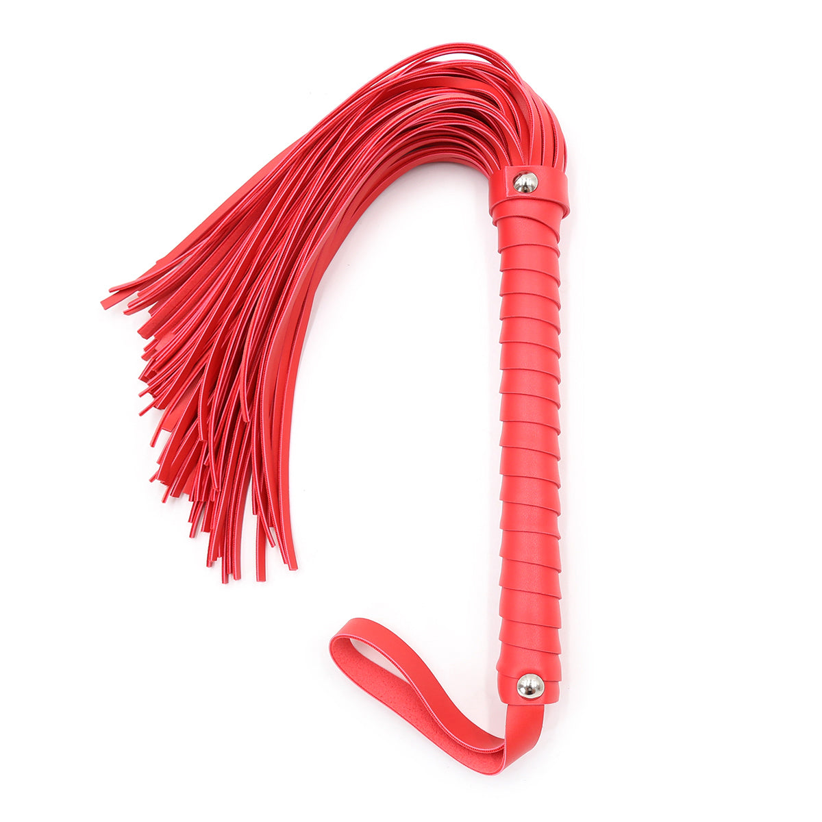 Naughty Toys 80 tails RED Leather Flogger Whip 42 cm - image 6