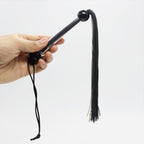 NAUGHTY TOYS Black fetish silicone flogger whip 45 cm