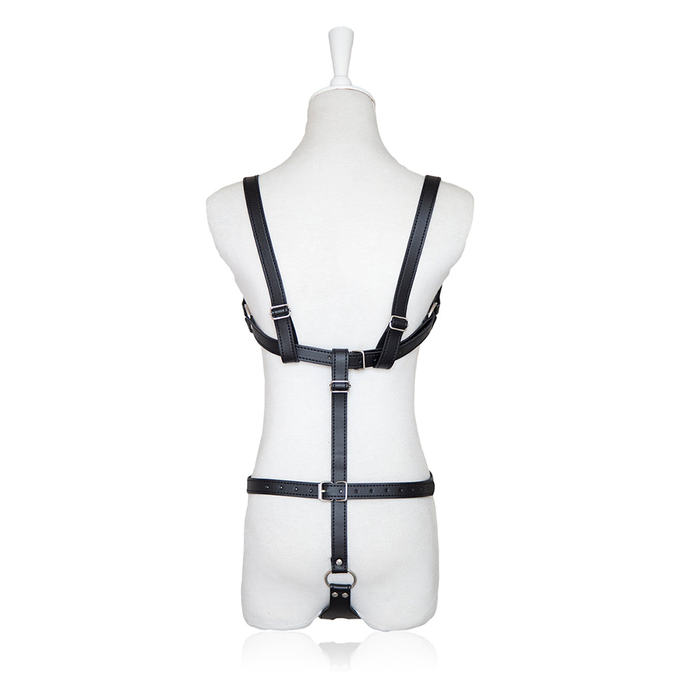 NAUGHTY TOYS Black pu leather fetish wear harness O/S - image 2