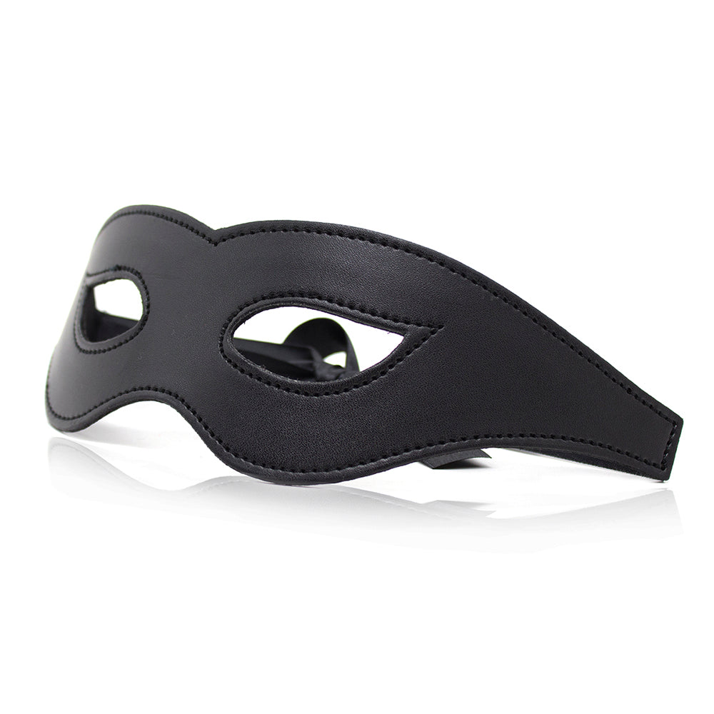 NAUGHTY TOYS Bondage domino black faux leather eye mask Δευτερεύουσα εικόνα προϊόντος