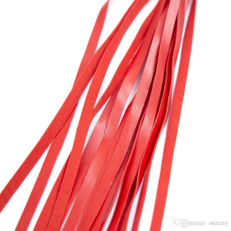 Δερμάτινο Απαλό Κόκκινο Μαστίγιο Naughty Toys 45 εκ - image 4