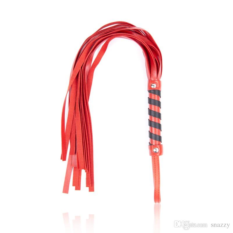 Δερμάτινο Απαλό Κόκκινο Μαστίγιο Naughty Toys 45 εκ - image 3