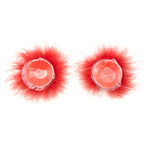 Naughty Toys Feather Round Nipple Pasties Red - image 3