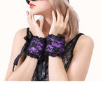 NAUGHTY TOYS pair purple-black lace handcuffs
