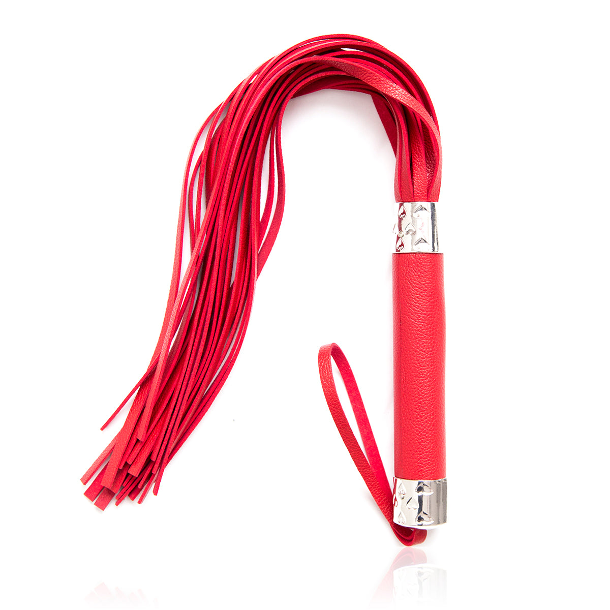 Δερμάτινο ΚΟΚΚΙΝΟ μαστίγιο αλογοουρά 23 λουριά Naughty Toys 42 εκ