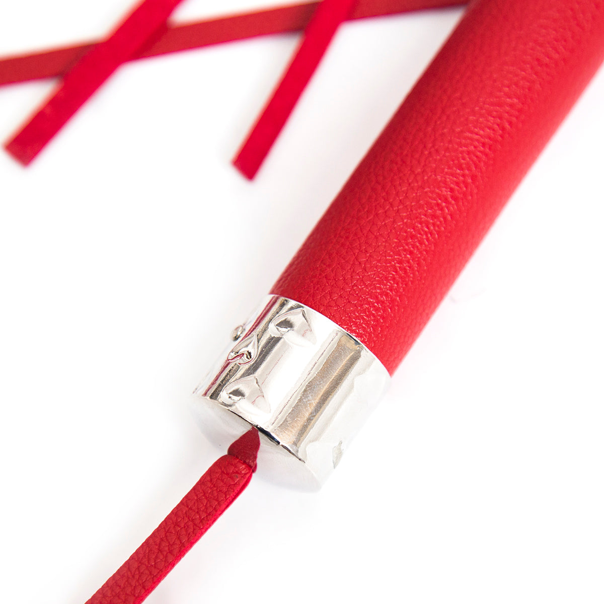 Δερμάτινο ΚΟΚΚΙΝΟ μαστίγιο αλογοουρά 23 λουριά Naughty Toys 42 εκ - image 4