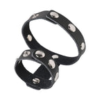 NAUGHTY TOYS snap fastener double loop leather cock ring - image 3