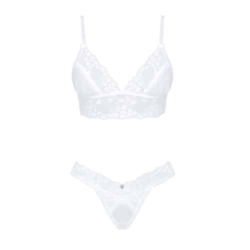 Obsessive Heavenlly white bra and thong set