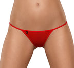 Obsessive Luiza String with Embroidery back Red - image 3