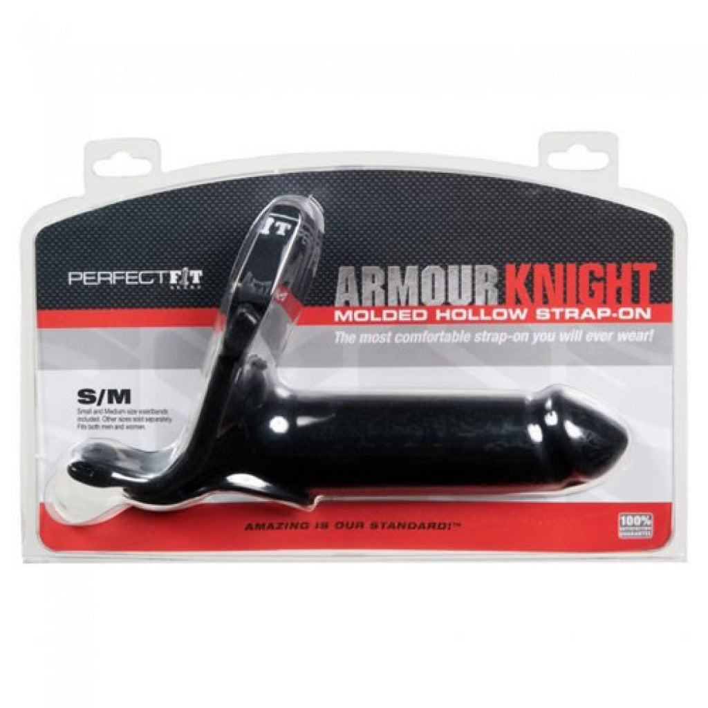 Perfect Fit Armour Knight Male Strap-On Molded Hollow Black S/M - image 3