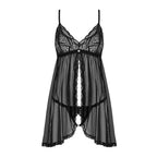 Plus size Obsessive Sedila sensual babydoll and thong black