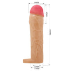 PRETTY LOVE HANI penis extension sleeve with testicles strap - image 3
