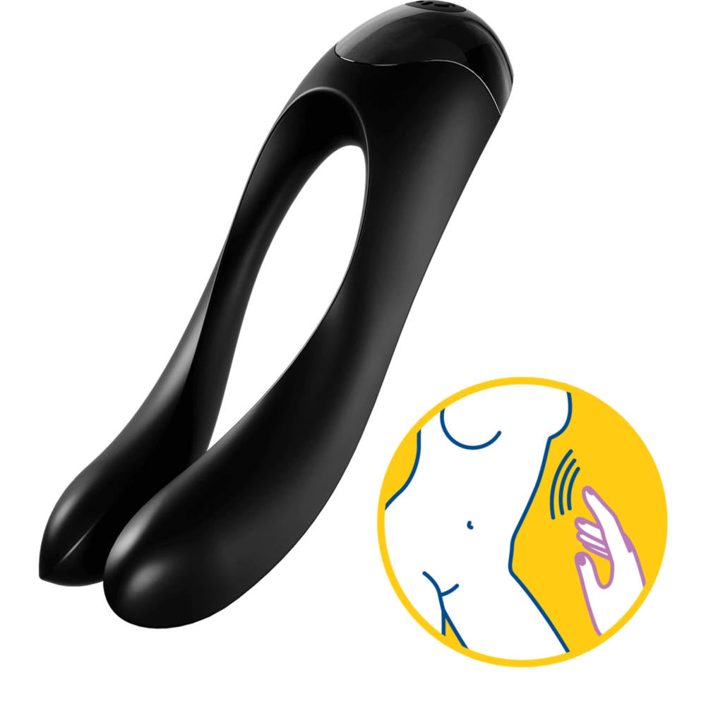 Satisfyer Candy Cane Finger Vibrator Black Δευτερεύουσα εικόνα προϊόντος