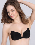 Self Adhesive Push-up Bra with Claps Black - image 2