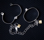 SMALL Metal Handcuffs or Ankle Cuffs 5.5 X 4.5cm - image 2