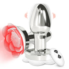 TOYBOY Remote Controlled vibrating Rose Metal Butt Plug