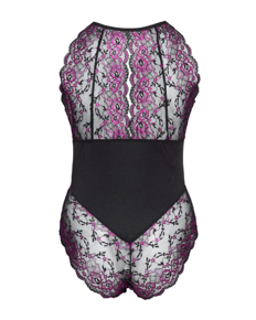 Picture of Sexy γυναικείο κορμάκι Plus size σε μαύρο χρώμα - COTTELLI CURVE 26429481051