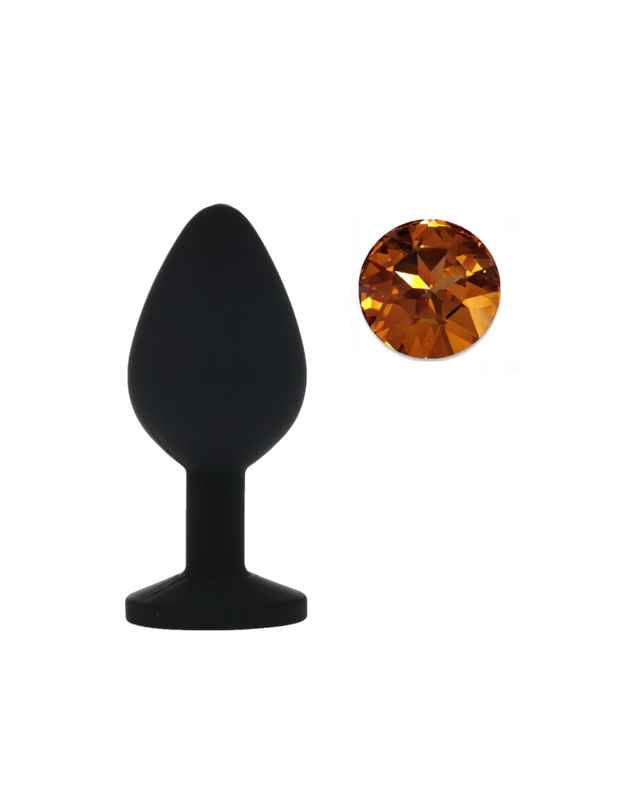 Picture of Buttplug-6427885018908-Black/Orange-Small-Guilty Toys